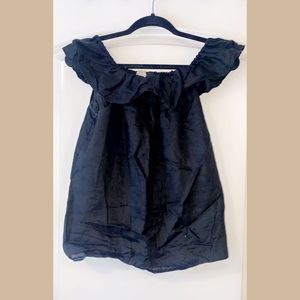 JCrew Linen Off the Shoulder Blouse